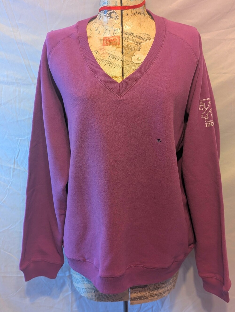 Izod Golf Super Soft Sweatshirt, Size XL, Pretty Red-Violet Color